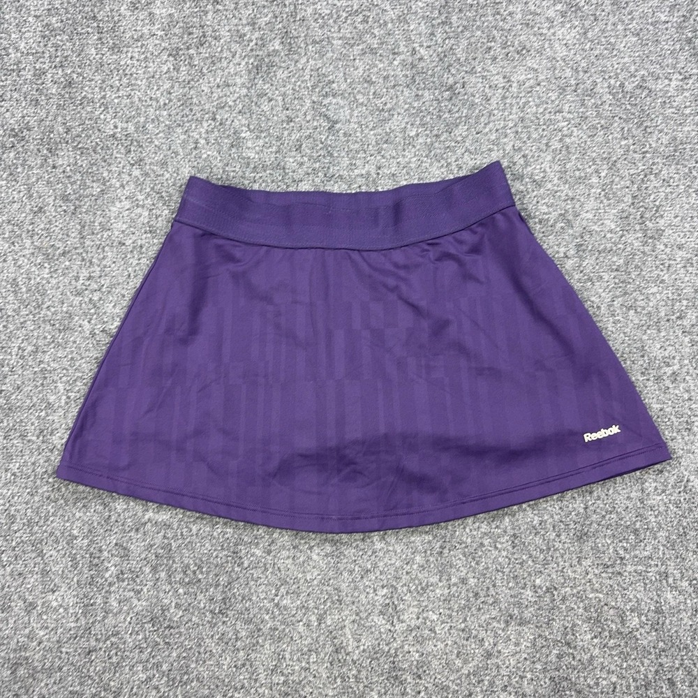Reebok Skort Womens Medium Purple PLAYDRY Stretch Lined Running Athletic Gym